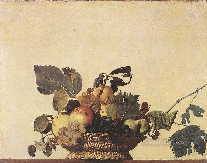 Cesta de frutas Bodegón de Caravaggio Pintura al óleo